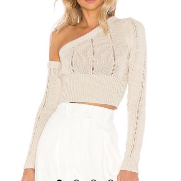 Majorelle Landau Cut-Out one Shoulder Sweater – Indie It-Girl Knit (Size S) 🤍✨ - Picture 7 of 7